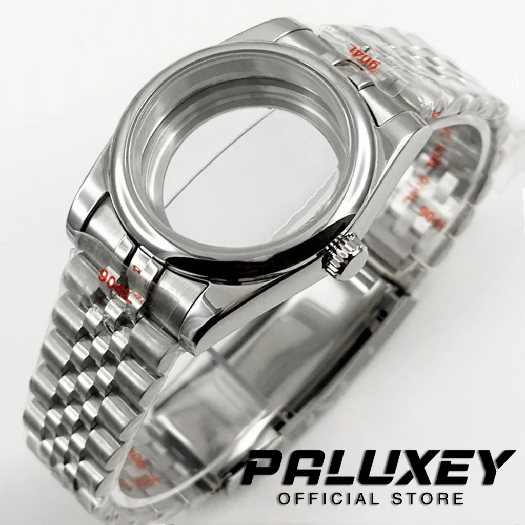 Elegant Smooth Polished Bezel Watch Case with Sapphire Crystal and Jubilee Bracelet, 36MM/40MM