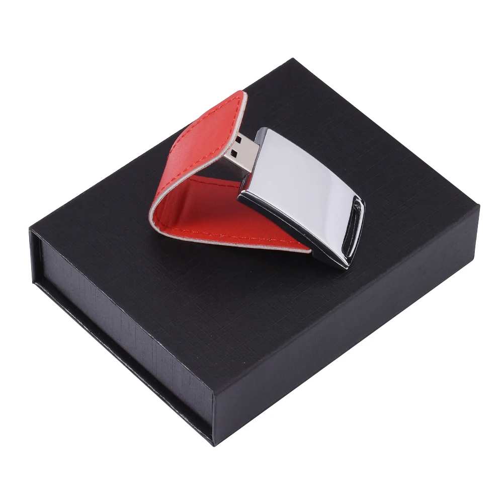 USB 3.0 플래시 드라이브 무료 컬러 인쇄 로고 128GB 가죽 웨딩 사진 박스 펜 드라이브 64GB 32GB 패션 가죽 스타일