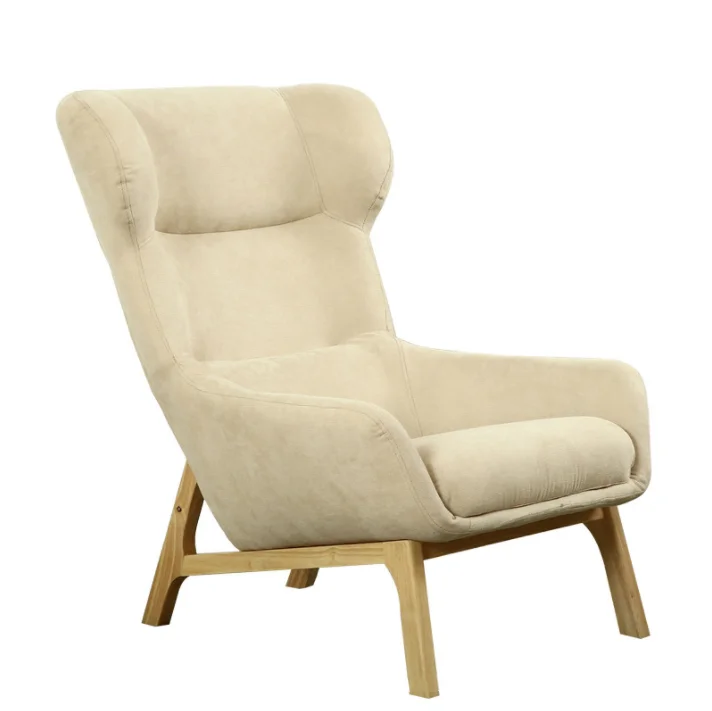 

Quality Assurance Modern Lounge Chair With Solid Wood Legs Fabric Accent Chair Living Room