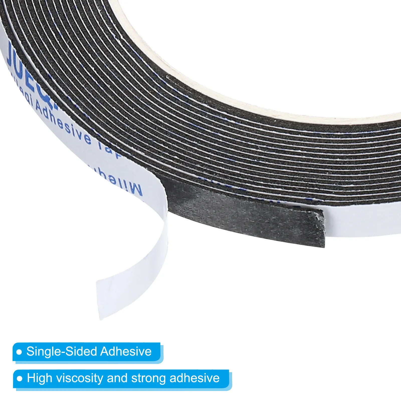 Door Seal Strip 5M Self-adhesive Weather Stripping Door Seal Single Sided Sealing Foam Tape 5/8mm Wide Insulation Tape for Door Window Furniture