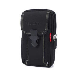 Compact Tactical Belt Pouch with Card Holder (Black Style 1)
