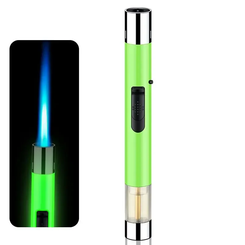Metal Welding Torch Cigar Igniter Kerosene Lighter BBQ Lighter Butane Gas Lighter Cigarette Lighter Outdoor Barbecue High Temperature Lighter Kitchen Straight Punsh Lighter Home Gadgets