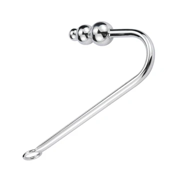 Anal Hook Stainless Steel Sex Toys for Man Metal Butt Hook Dilator Prostate Massager Chastity Device Anal BDSM Gay Fetish Toys 3