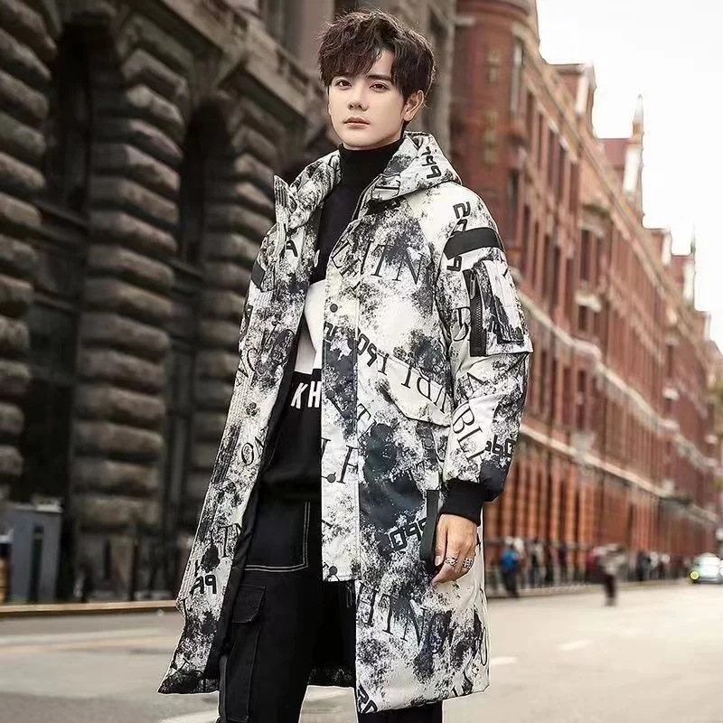 Teens Winter Men's Down Jacket Stylish Male Down Coat Thick Warm Man Clothing Brand Men's Apparel Warm Parka