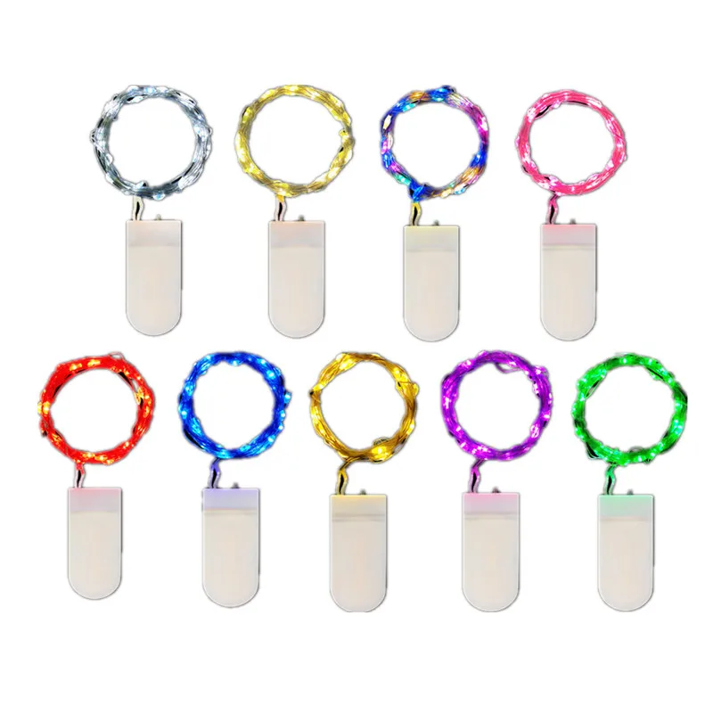 

Holiday Christmas Decoration CR2032 Battery Powered 10pcs Fairy Lamp LED Copper Wire String Light for Wedding Xmas Garland Party