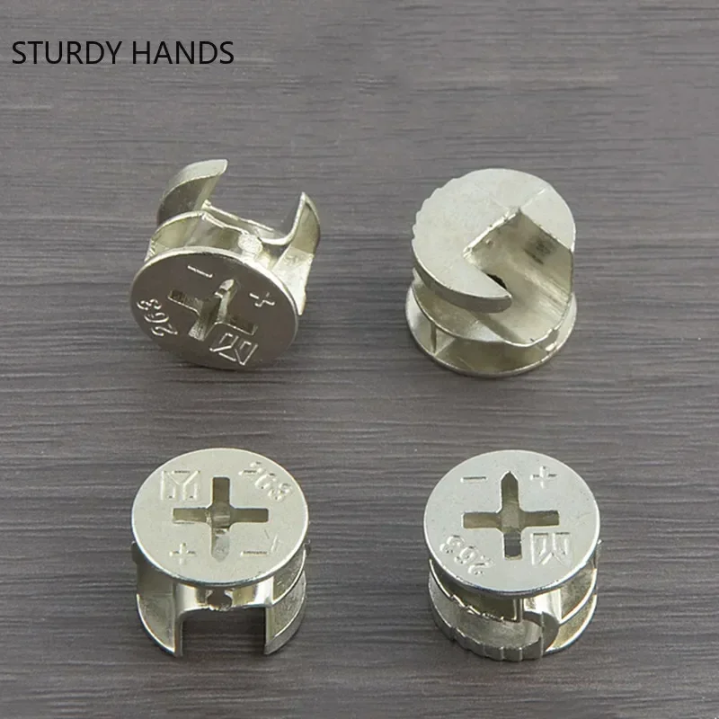 20pcs/lot 3 In 1 Furniture Connecting Hardware Set Cam Screw Eccentric Wheel Nut Cam Lock Nut for Wardrobe Splicing Fixing Tool
