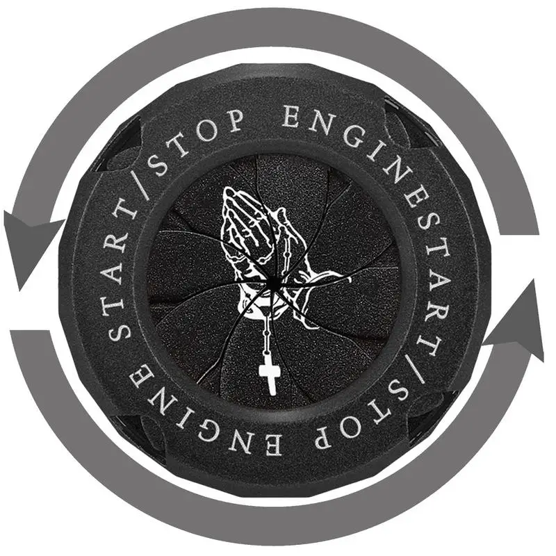

Push Start Button Cover Car Start Button Cover Durable Car Start Button Cover With Rosary Prayer Image For Cars