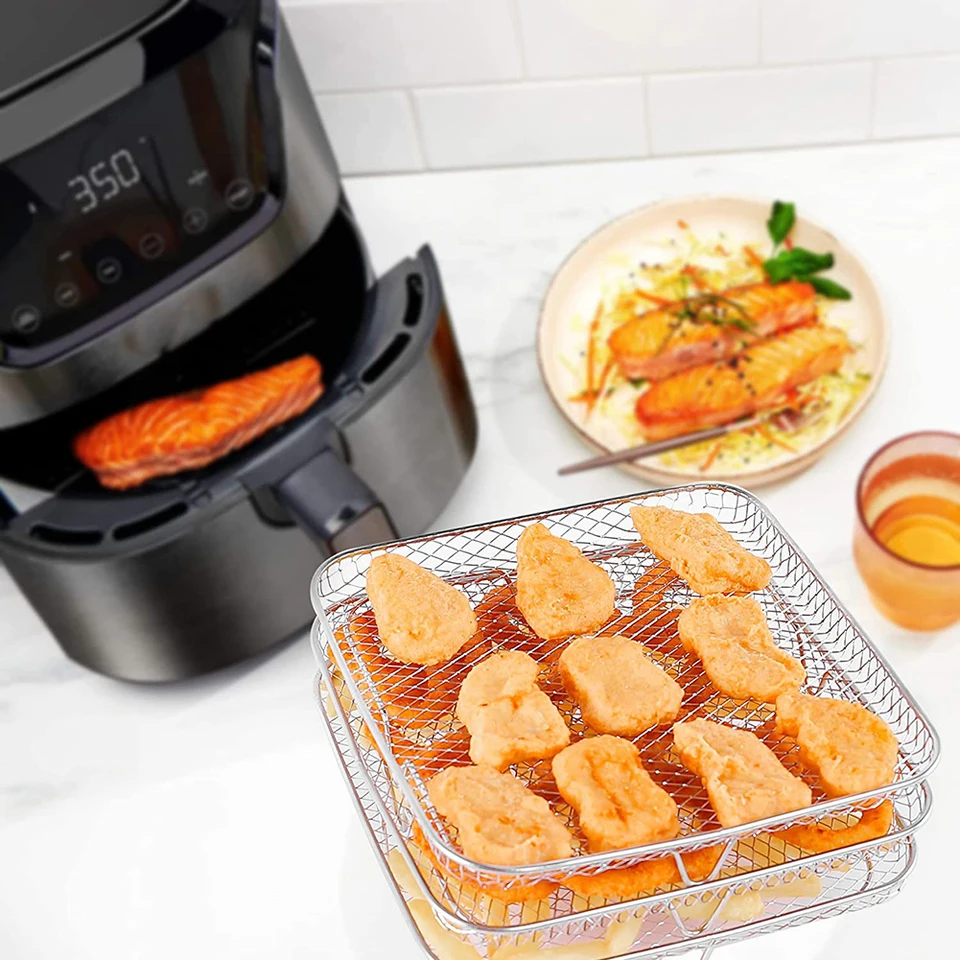 Stackable Stainless Steel Air Fryer Rack Set