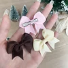 10Pcs/Set Solid Color Kids Bows Hair Clips for Baby Girls Handmade Ribbon Bowknot Hairpin Barrettes New Year Hair Accessories 6