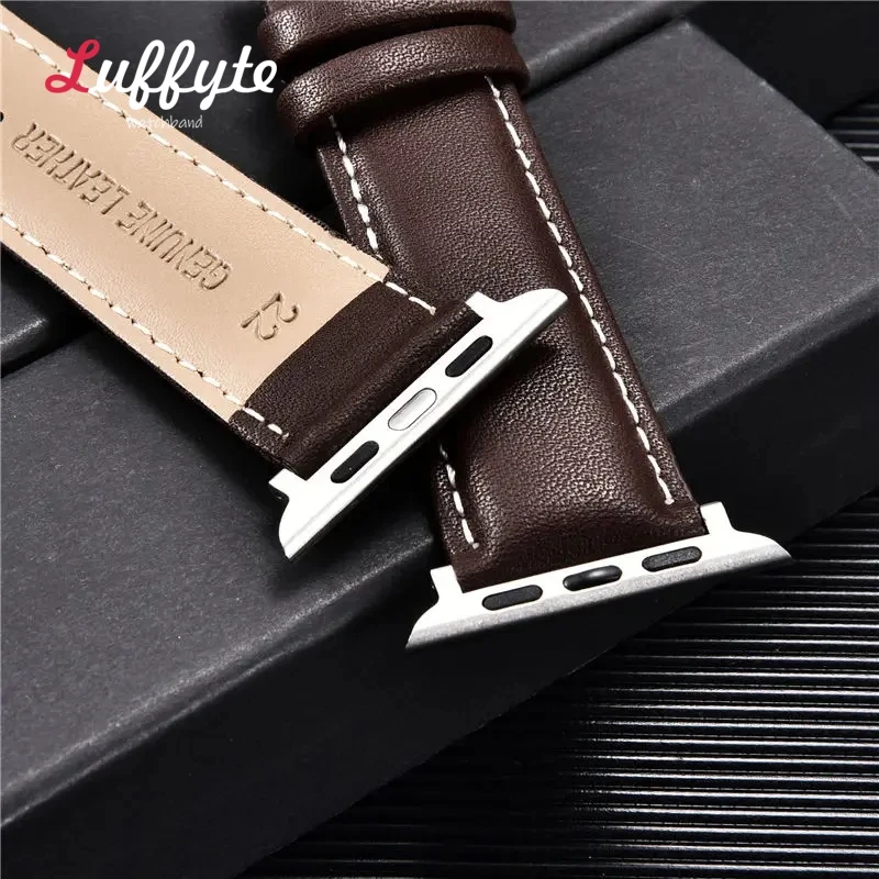 Premium Leather Watch Band with Butterfly Clasp
