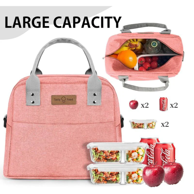 Reusable Lunch Bag for Women Men Lunch Tote Bags Cooler Food Container Insulated Bag for Work Travel Picnic Office Outdoor