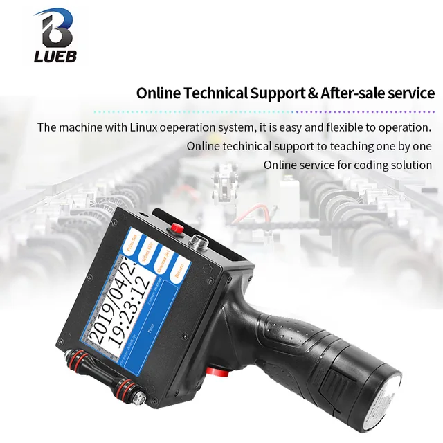 25.4 Mm 2019 Ipari Gyártó Wifi Mini Kézi Tintasugaras Nyomtató Képernyő Egyetlen Színű Oldószer Alapja A Falfestményhez - Image 6