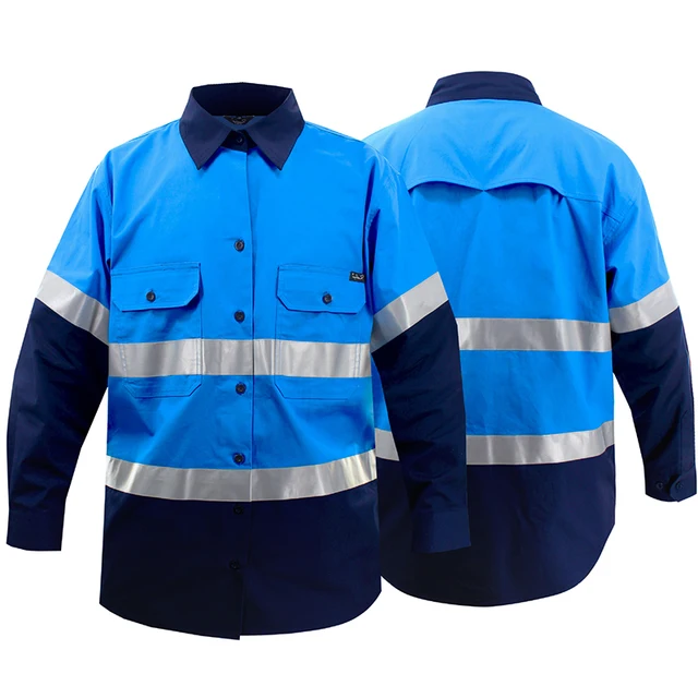 Men's Hi Vis Cotton Work Shirt