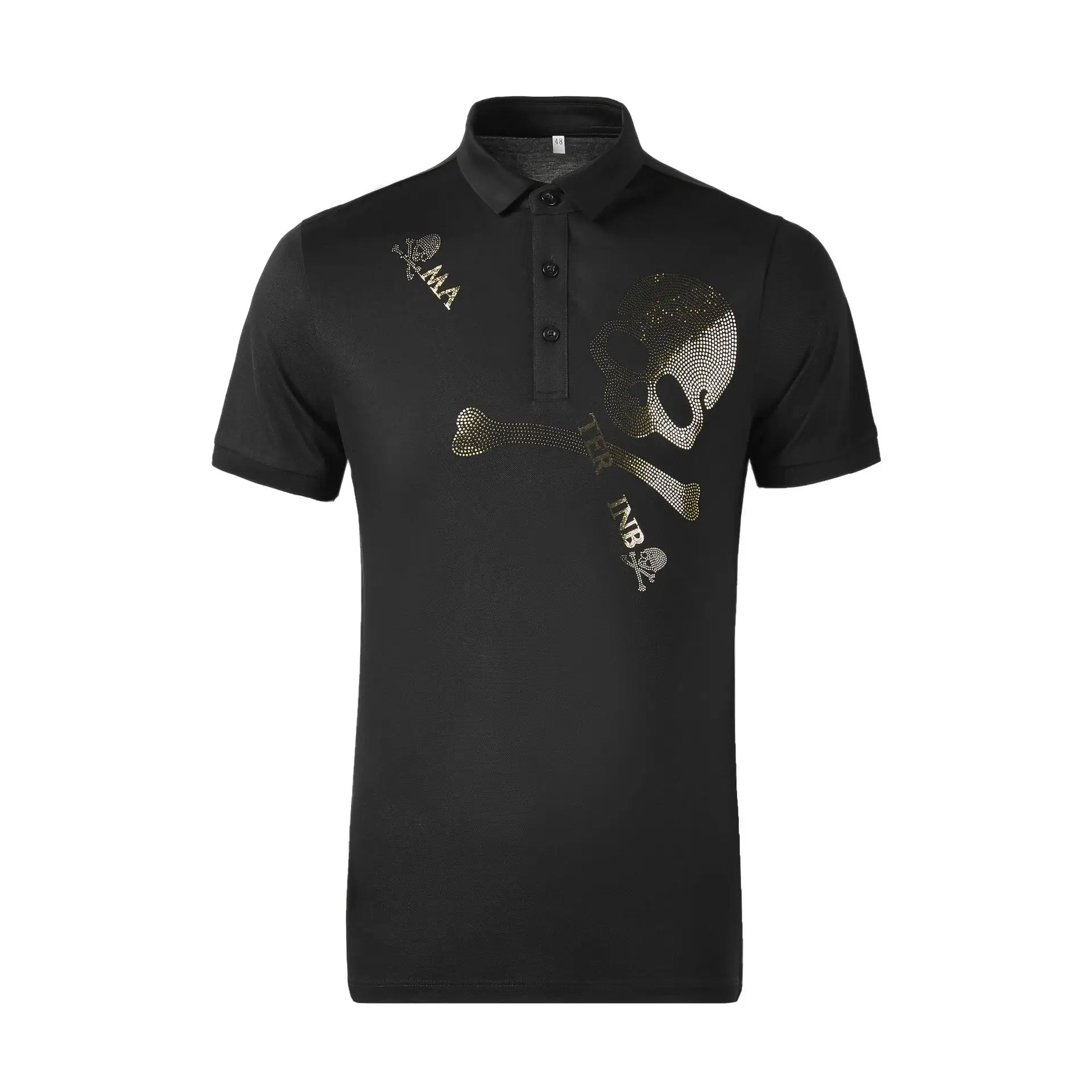 

High Quality Luxury Jewelry Men Clothes Short Sleeved T Shirt Casual Business Polo Shirt Casual Polo Men'S T-Shirt