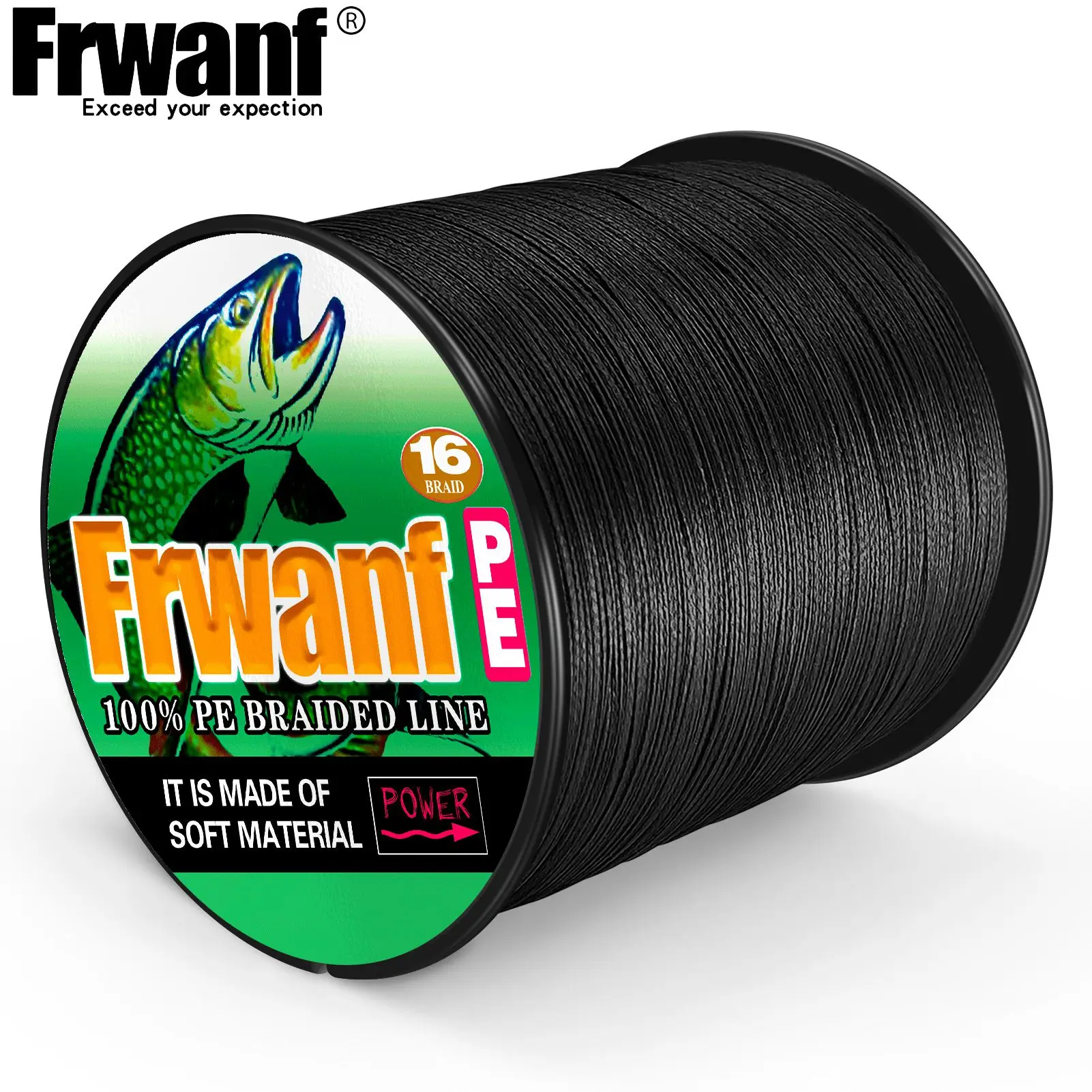 Premium 16-Strand Braided Fishing Line - Hollow Core, Abrasion Resistant PE for Freshwater & Saltwater
