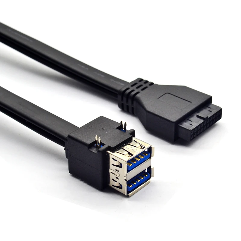 

Разъемы 19Pin/20Pin, гнездовой разъем на двойной USB 3,0, Фронтальная панель, крепление для материнской платы, кабель с фиксированными ножками 30/50/80 см