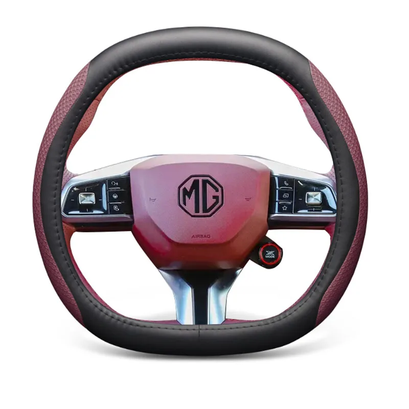 

Universal Sports style non-slip Leather Car Steering Wheel Cover for MG 7 Scorpio One Mulan 4 EV 2023 2024 D Type Auto Parts