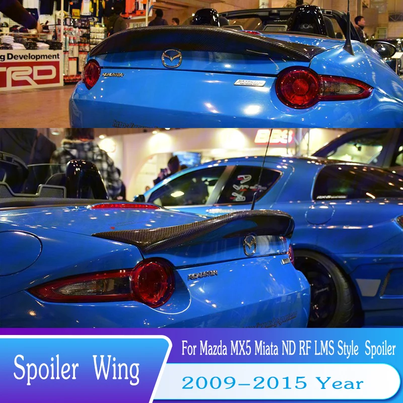

For Mazda MX5 Miata ND RF LMS Style FRP Glass Fiber Unpainted Duckbill Spoiler Trunk Wing Lip Racing Accessories Tuning Trim