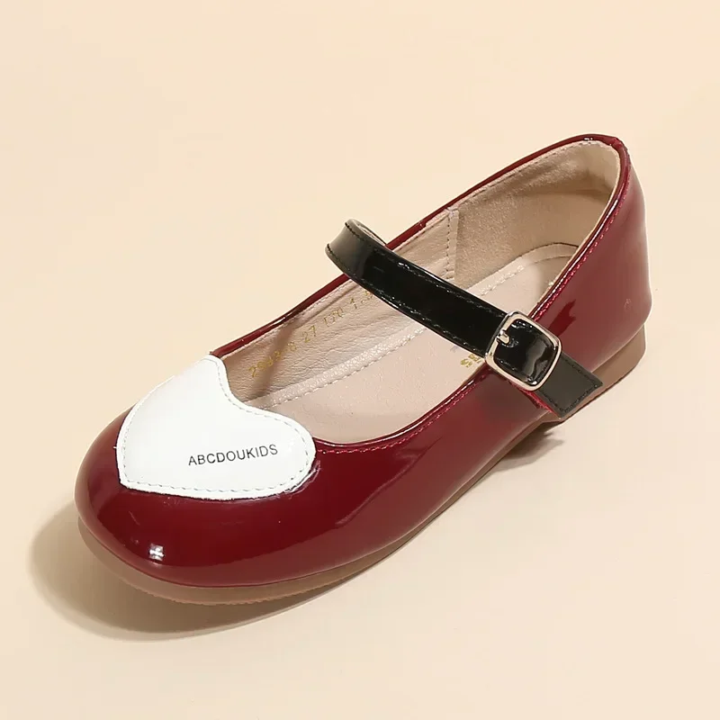 Leather Kids Flats Shoes for Girls Party