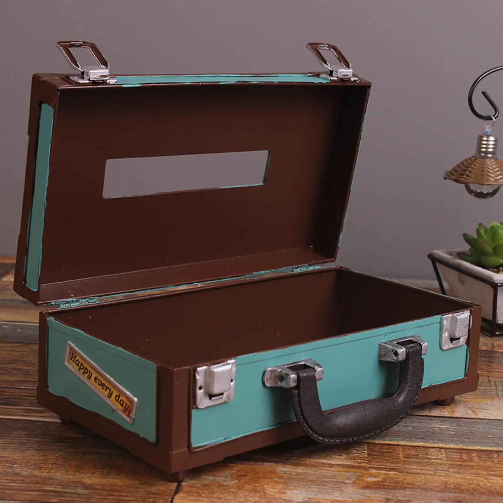 Radio Tissue Box Cover Retro Rectangular Tissue Box Holder Radio Shape Retro Paper Dispenser for Home Decor Ornaments 3