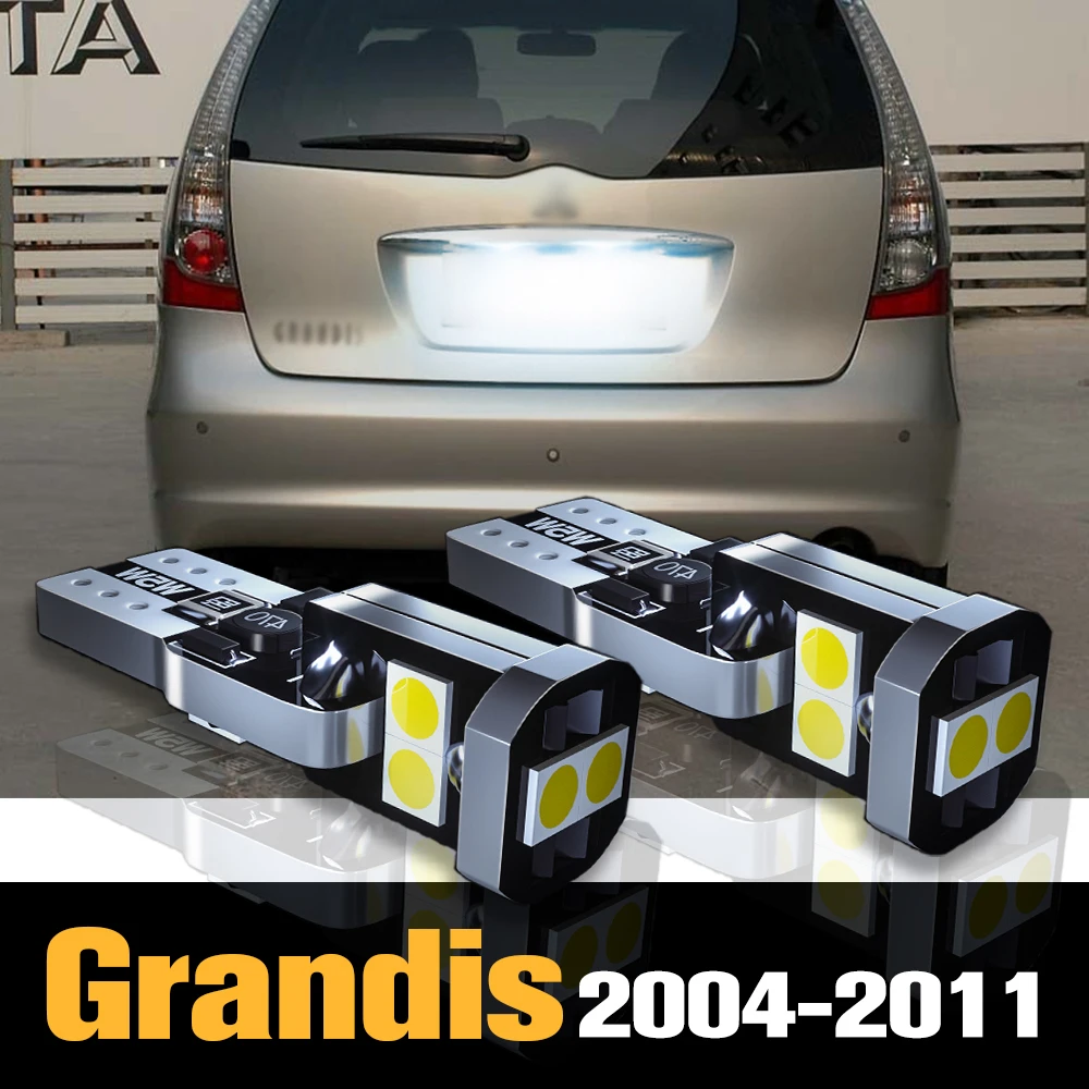 

2pcs Canbus LED License Plate Light Lamp Accessories For Mitsubishi Grandis 2004 2005 2006 2007 2008 2009 2010 2011