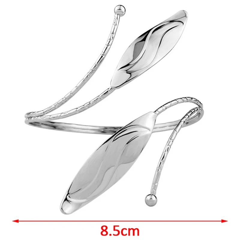 Bohemian Butterfly Leaf Charm Upper Bracelet Arm Chain Metal Hollow Out Geometric Pattern Retro Arm Cuff Bangle detachable wrist cuffs arm bracelet jewelry
