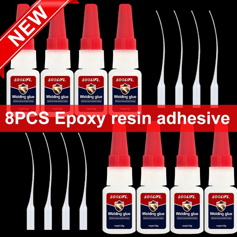 Super adhésif transparent, 1-5 adhésif puissant, adhésif hydroacrylate à séchage rapide, adapté pour le bois, le caoutchouc, le cuir, les plastiques, les métaux, les bijoux de diamant d'eau, l'artisanat DIY, etc.