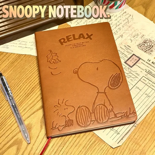 Cuaderno de Snoopy A5 de Cuero Vintage 2