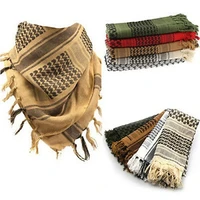 Écharpe Hijab à carreaux légère pour hommes et femmes, foulard arabe du désert, foulard tactique doux de randonnée, Turban unisexe, châle militaire 3