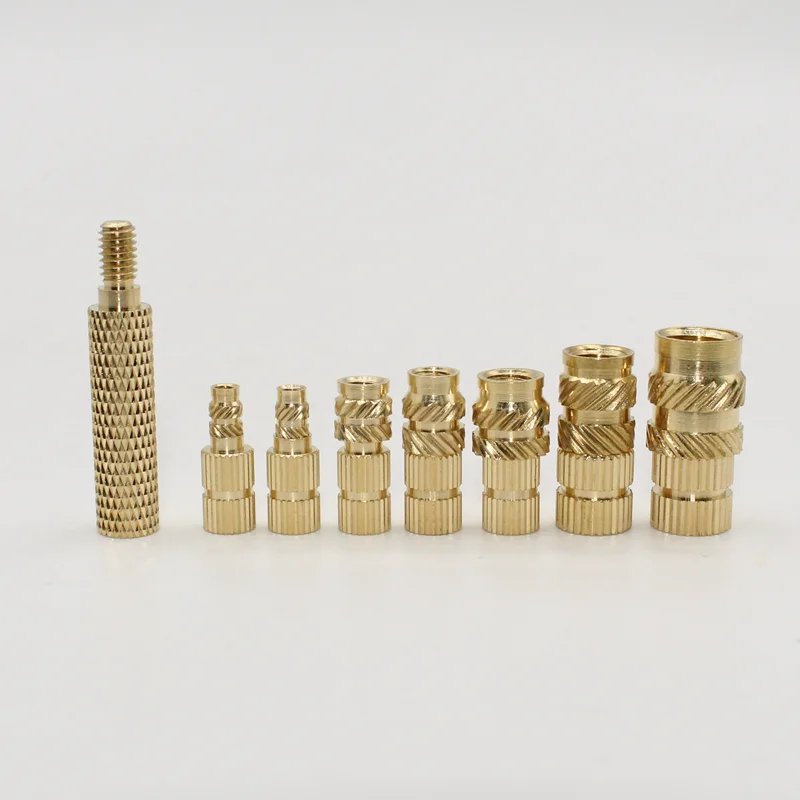 Hot Melt Brass Heat Insert Nut Iron Tip M2 M2.5 M3 M4 M5 M6 Embedded Heating Knurled Brass Inserts Nuts 3D Printer Case Notebook