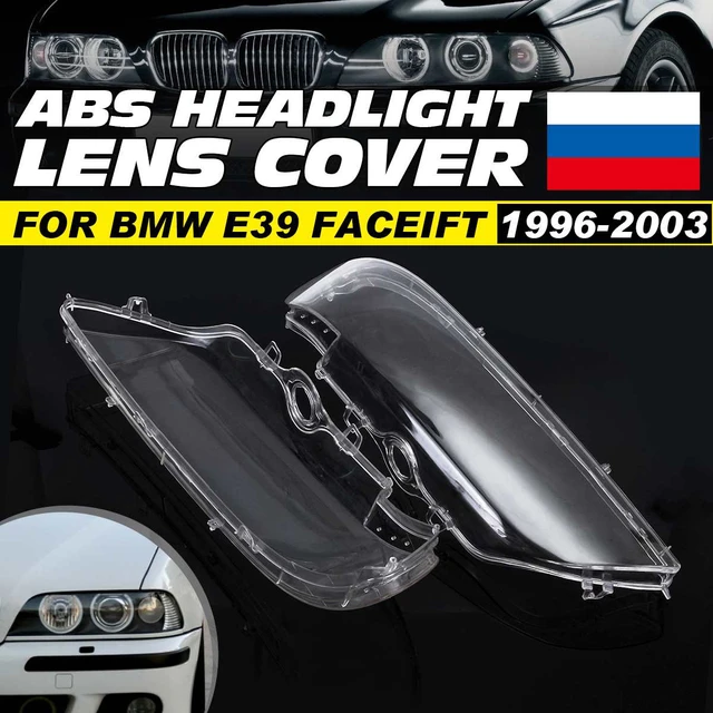 1 Pair Car Headlight Cover Shell Headlight Lamp Glass Lens Kit For Bmw E39  Facelift 1996 1997 1998-2003 #63128375301 63128375302 - Shell - AliExpress