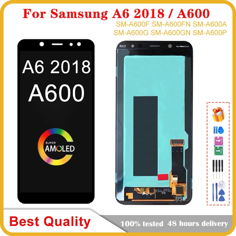 

Original Amoled For SAMSUNG Galaxy A6 2018 A600 A600F A600FN LCD Display Touch Screen Digitizer Assembly Replacement Part