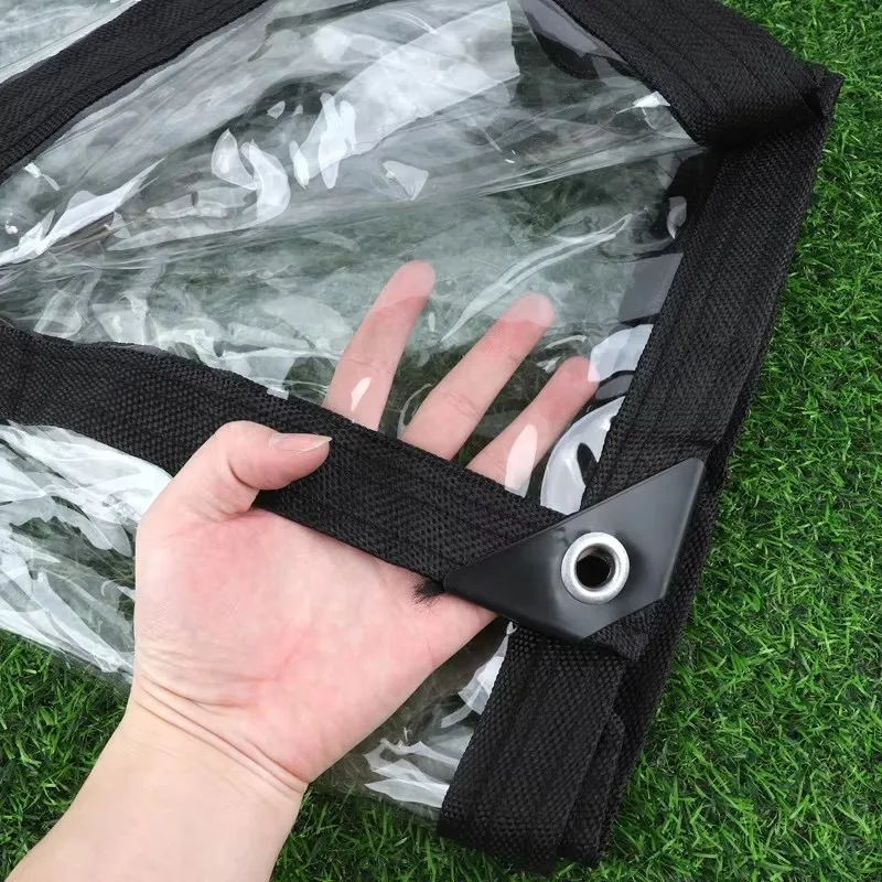 Anpassbares, transparentes, wasserdichtes PVC-Tuch, verdickte, klare Plane, robuste Leinwand, regensicherer Segel-LKW-Regenschutz für den Außenbereich – Detail 14