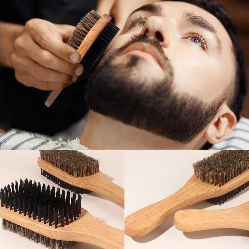 Men's Dual-Sided Beard Grooming & Haircut Scrubber Brush
