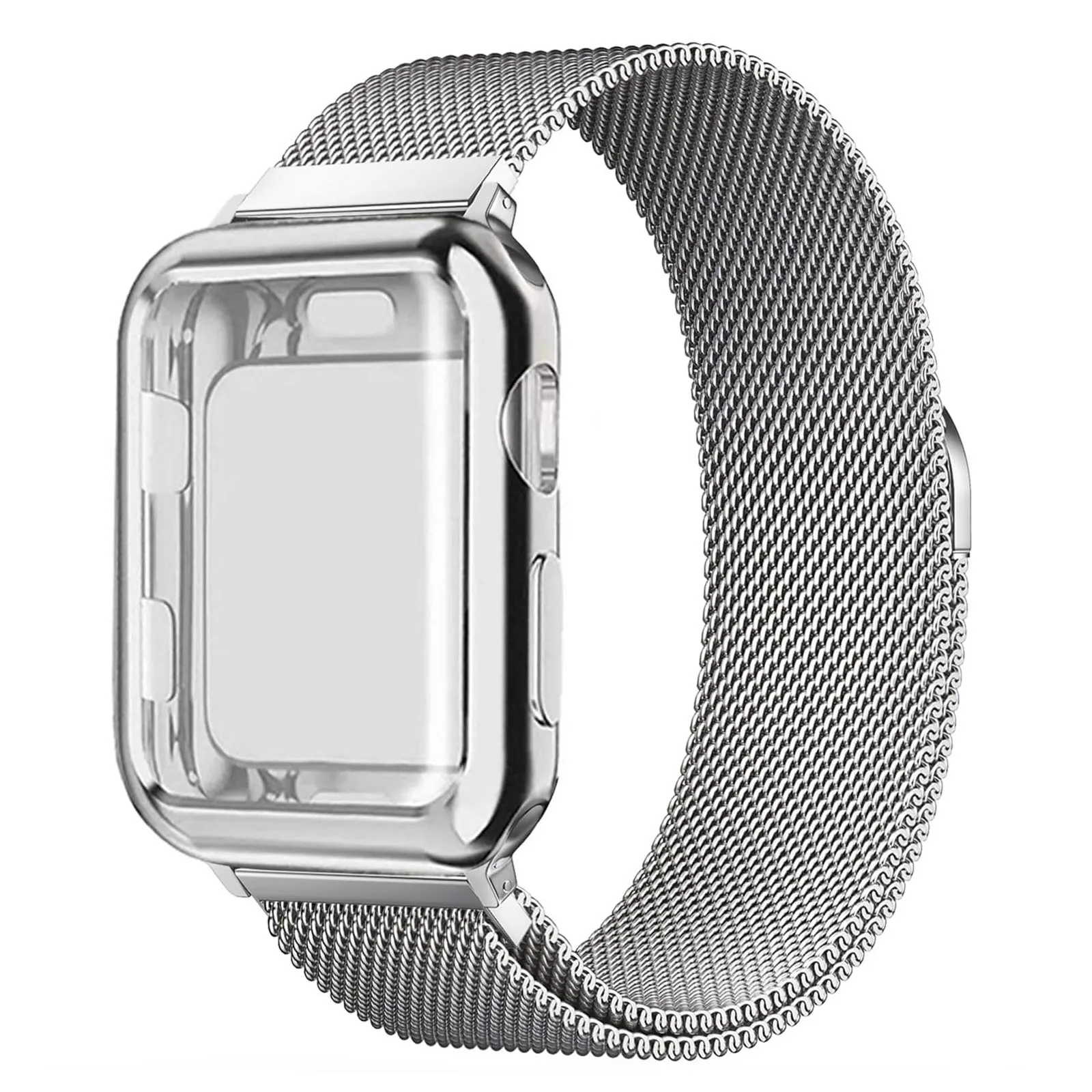 Premium TPU Protective Case with Milanese Loop Bracelet