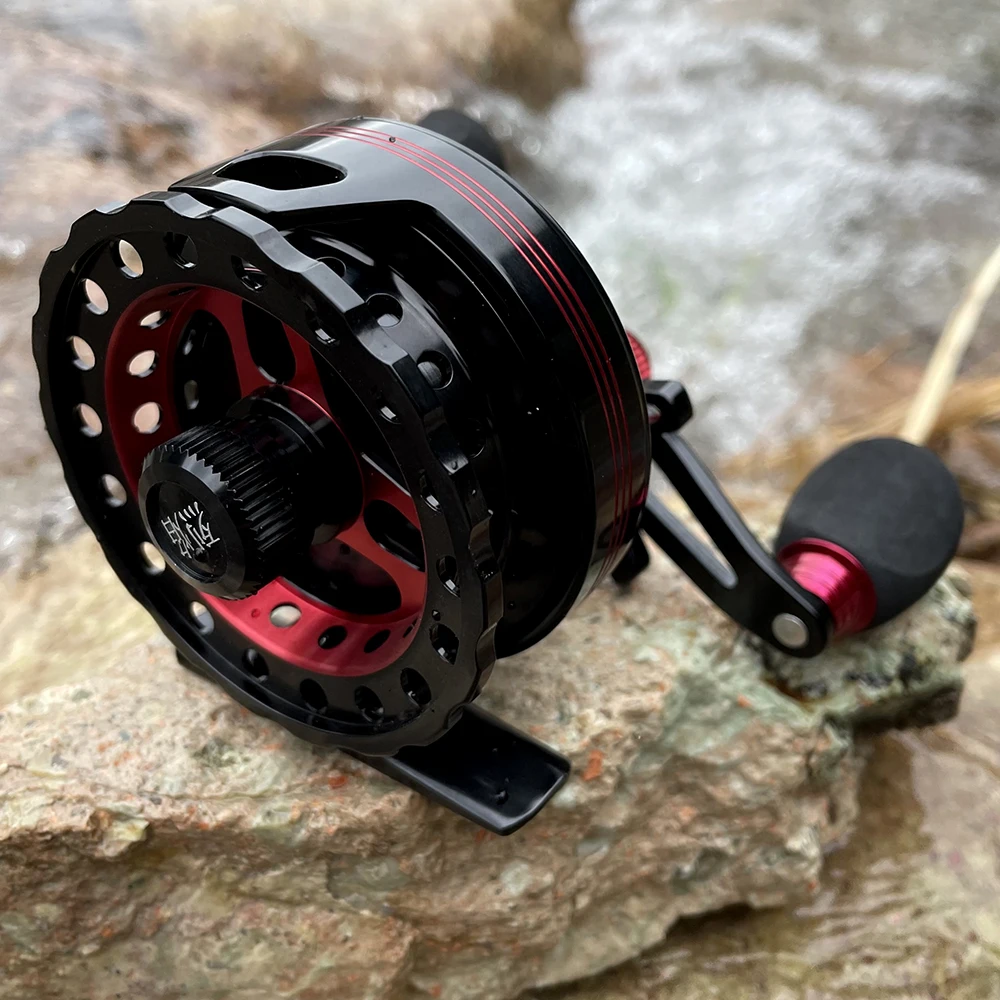 

GHOTDA Raft Reel Fly2000 Fly Wheel for Trout Pike Ice Fishing Tackle Winter Fishing Reel 2.8:1 All Metal Max Drag: 10 KG