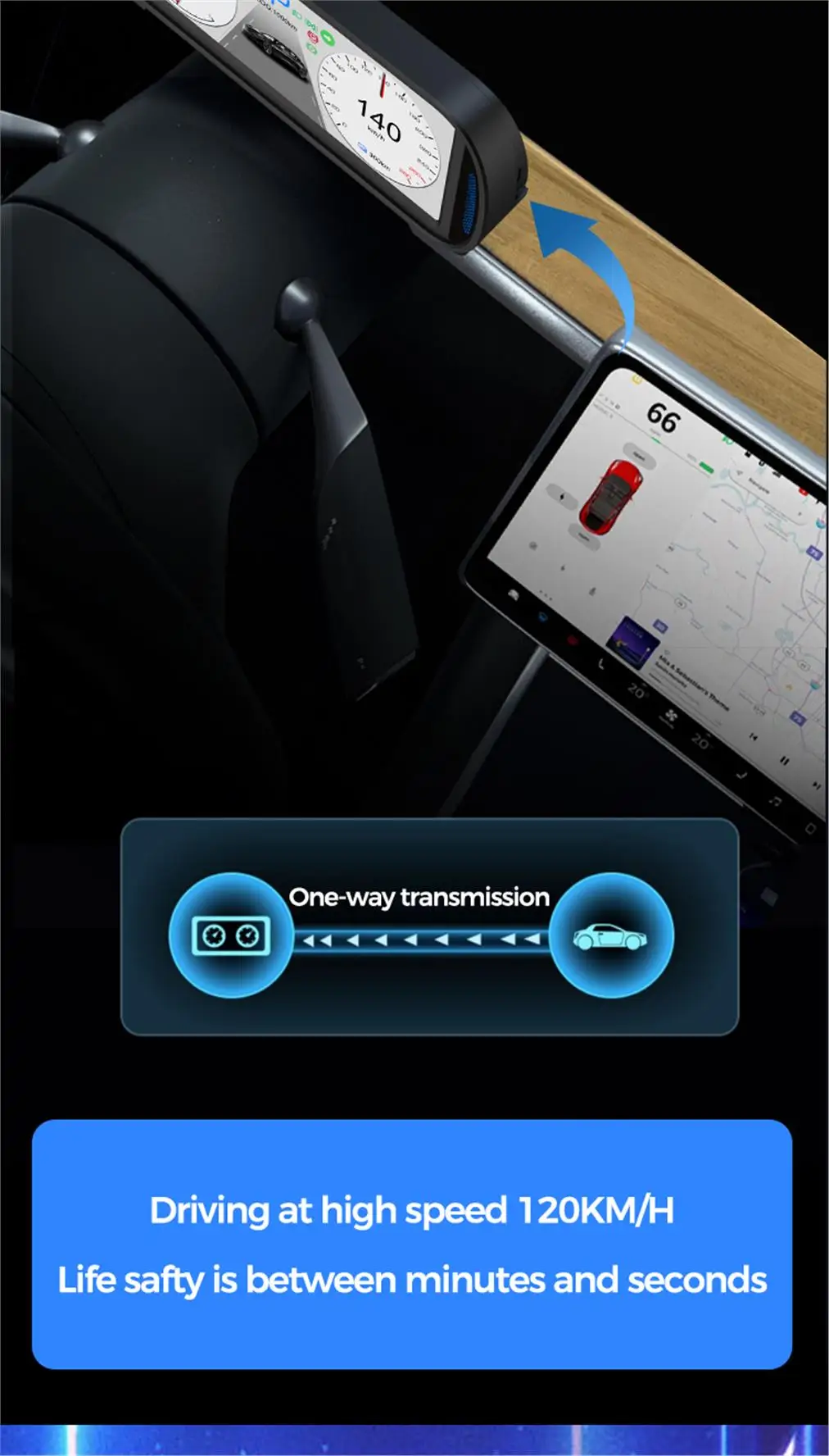 (Tesla) Leamo Head Up Display T10