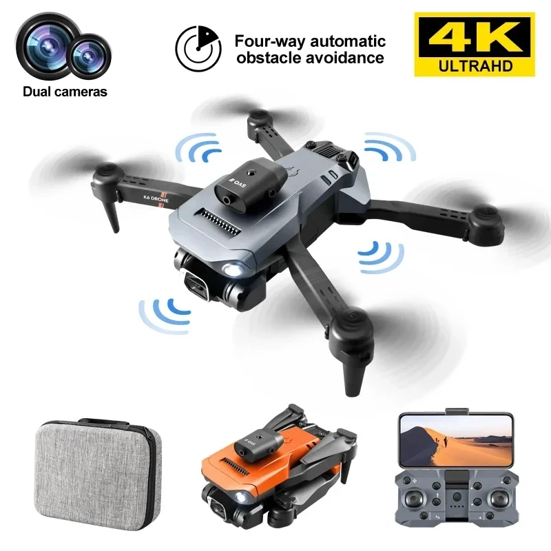 K6 Max Drone 8K GPS Professinal 3Cameras Wide Angle Optical Flow 4way Obstacle Avoidance Quadcopter Aerocraft Toys