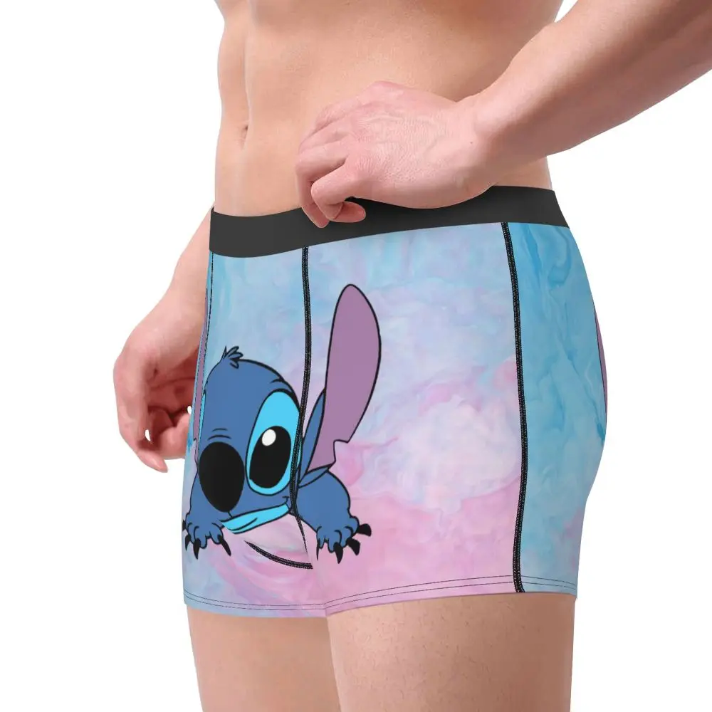 Custom Stitch Lion Cute Boxers Shorts Men's Disney Movie Briefs Underwear Fashion Underpants