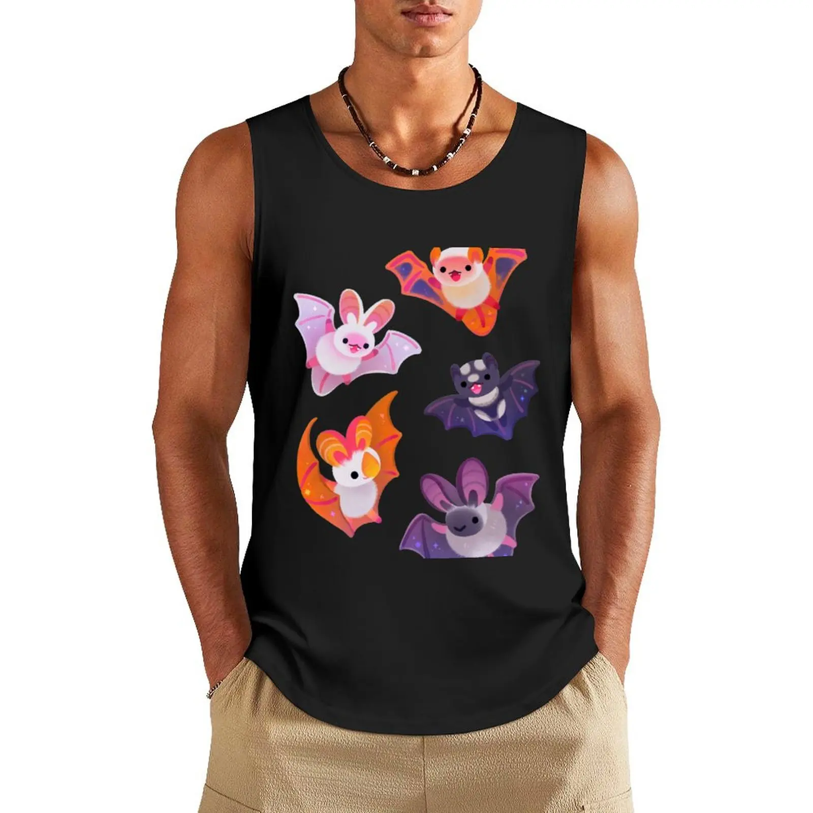 

Bat - yellow Tank Top t-shirt for men t-shirts for Men's gym