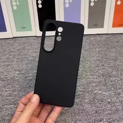 Magnetic Wireless Charging Liquid Silicone Case with Box - S26 UItra (Black)