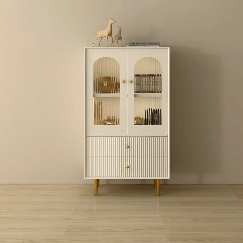 Luxury Modern Living Room Furniture White Wood Wooden et Sideboard Mini Corner Coffee Wine Bar Cabinet Sideboard et