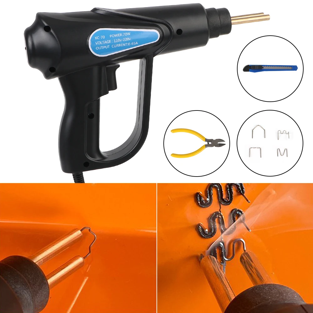 

110-220V EU Plug Car Dent Repair Tools Welding PVC Welder Gun Machine Bumper Hot Stapler Plastic Soldering Iron Garage Device