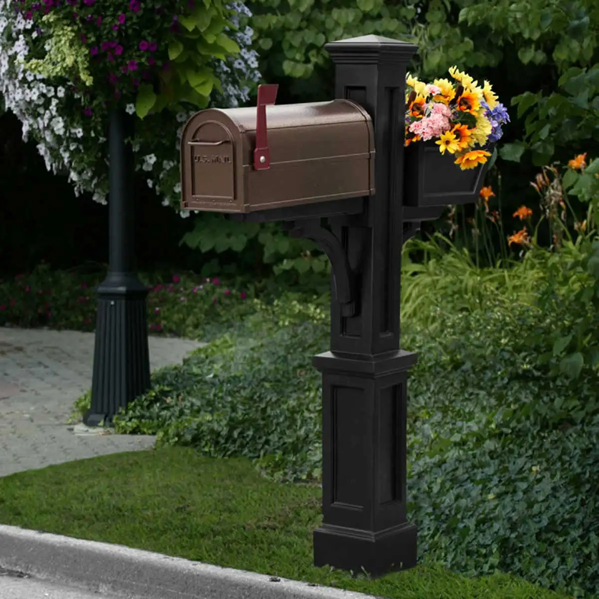 wholesale solar mailbox/ letter box with led house number light