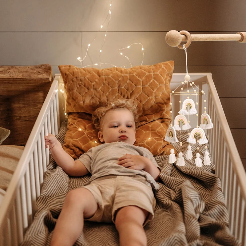 Baby rasselt Krippe Handys Spielzeug 0-12 Monate mobilen Arm zum Aufhängen Bett Glocke Neugeborenen Kleinkind Rasseln für Musikspiel zeug Geburts geschenke – Detail 9