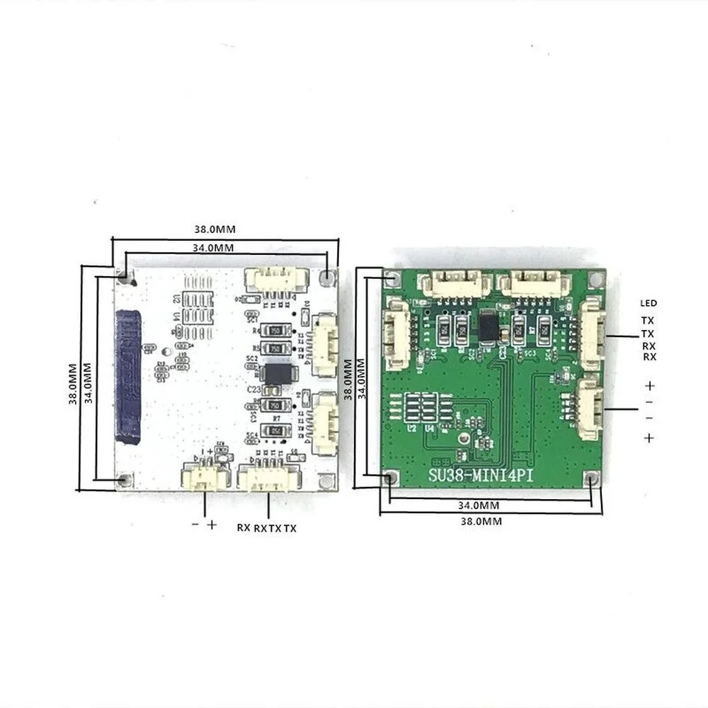 4 10/100M  Industrial Ethernet Switch board 802.3af/AT port power supply 100M switch PD separation buck 12vTemperature-40 to 75℃