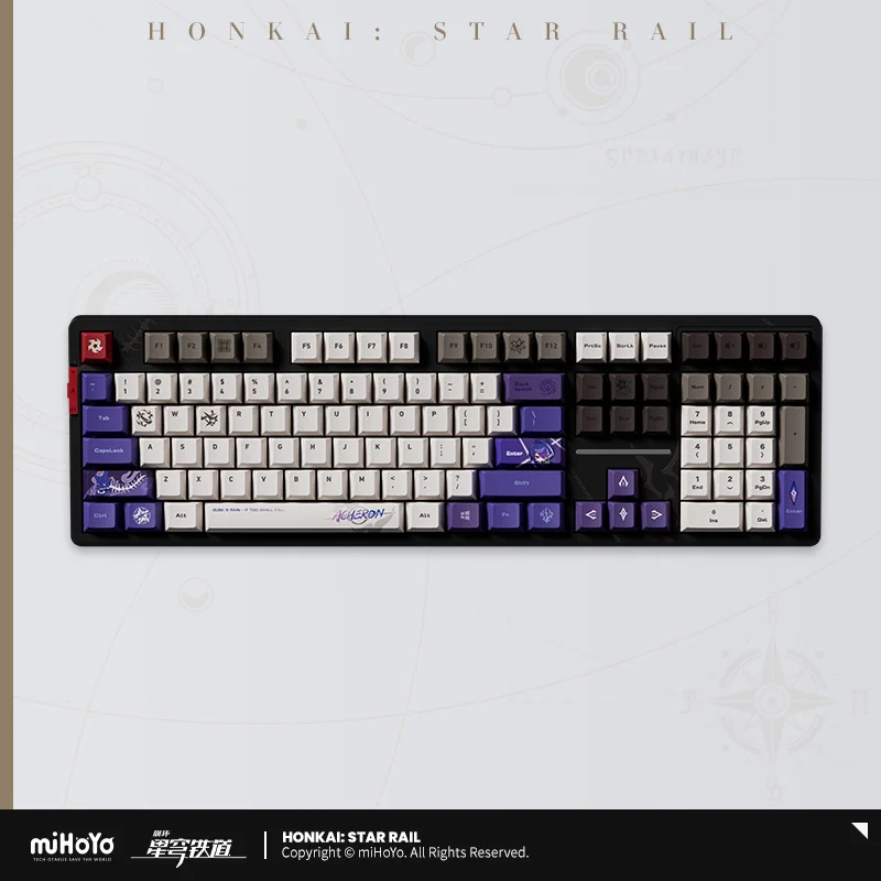 Honkai 스타 레일 아체론 기계식 키보드, 트라이 모드 RGB 블루투스 무선 키보드, 108 키, 핫 스왑, 맞춤형 게이머 액세서리