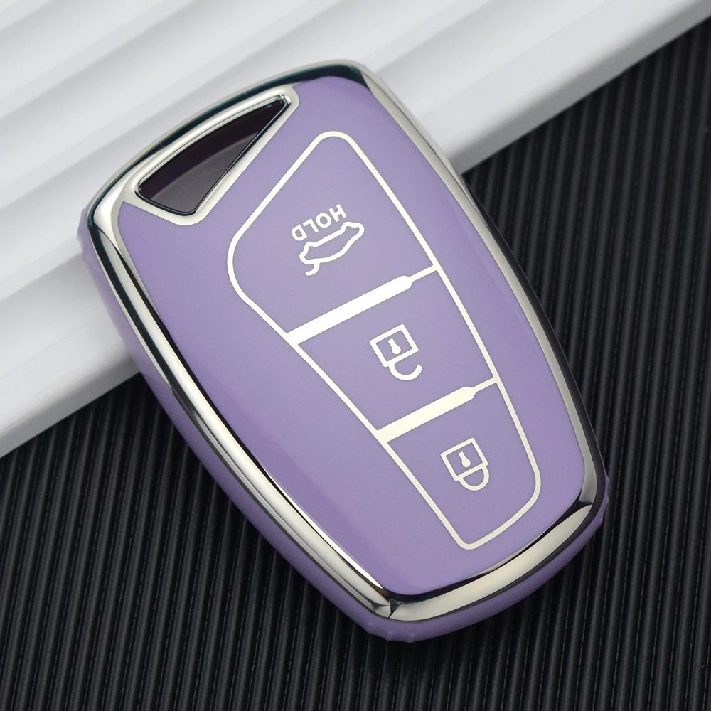 Car Key Case Shell 3 4 Buttons for Hyundai Santa Fe Sport Ix45 Equus Centennial Genesis G80 Grandeur Azera 2013-Cover Fob key case cover,key case,car key shell,flip key fob shell