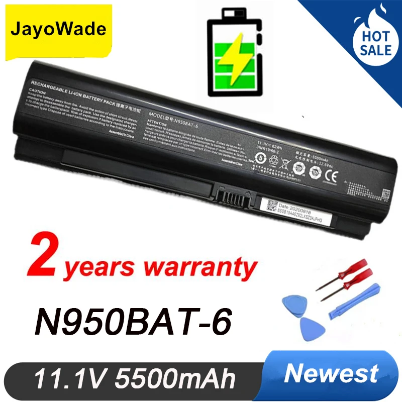 Nuova Batteria Per Laptop N950Bat-6 Per Hasee Zx7-Cp5G Zx7-Ct5Da Zx8-Ct5Da Zx8-Cr5S1 Tx7-Ct5A1 Tx8-Ct5Dh Tx8-Ct7Dk Gx9-Ct5Dk N950Bat 6