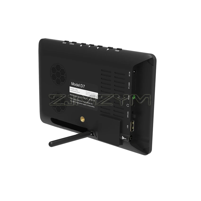 D7 Portable TV DVB-T2 ATSC ISDB-T tdt 7inch Digital Analog Mini Small Car TV Television Support USB TF MP4 H.265 AC3
